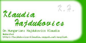 klaudia hajdukovics business card